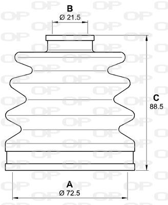 OPEN PARTS Комплект пылника, приводной вал SJK7041.00